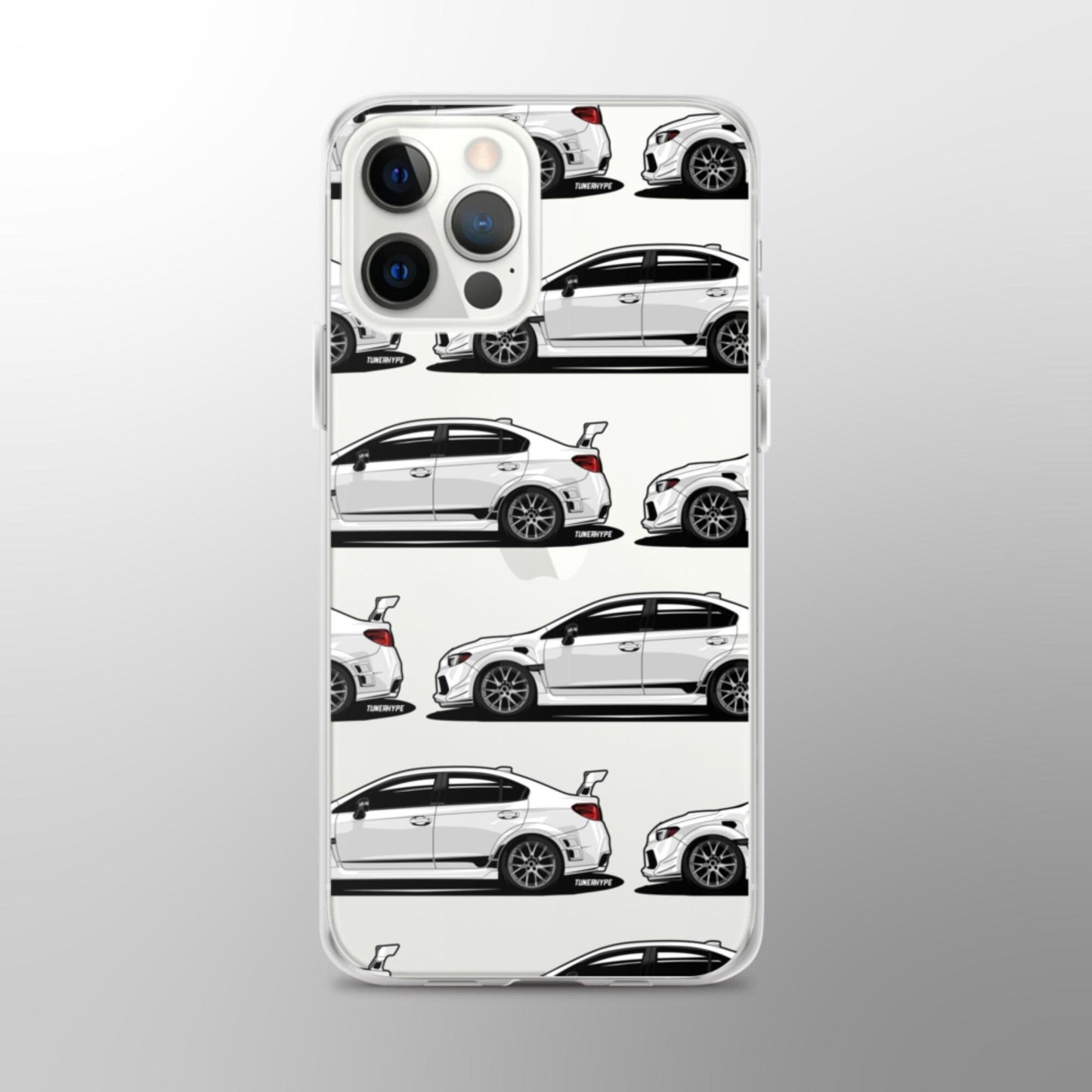 Coque iPhone transparente Subaru WRX STI - Blanc cristal