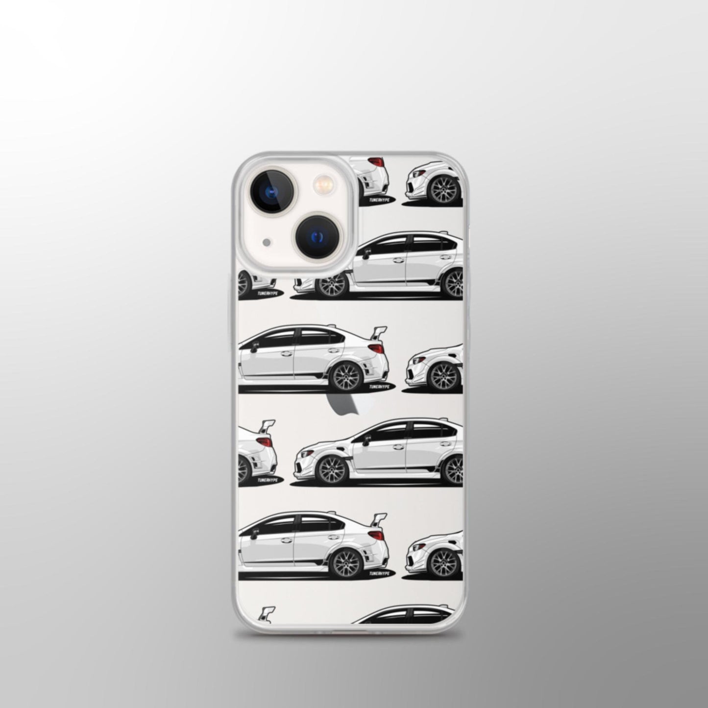 Coque iPhone transparente Subaru WRX STI - Blanc cristal