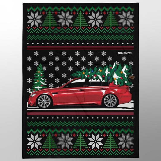 Coperta Natalizia Brutta - BMW E90 M3 - Maglione Natalizio Brutto, Regalo Natalizio per Appassionati di Auto, Regalo di Natale Divertente, Maglione Natalizio Brutto, Regalo BMW