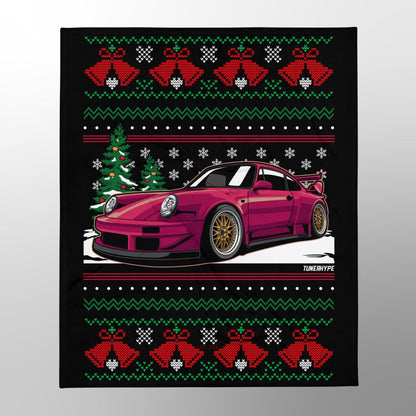 Hässliche Weihnachtsdecke - Porsche 911 964 in Rot - Hässlicher Weihnachtspullover, Weihnachtsgeschenk für Autofahrer, Lustiges Weihnachtsgeschenk, Hässlicher Weihnachtspullover