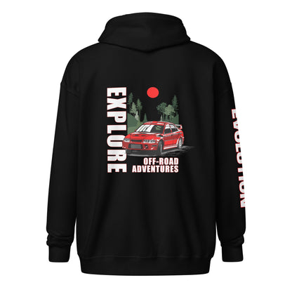 Explore Evolution JDM Zip Hoodie