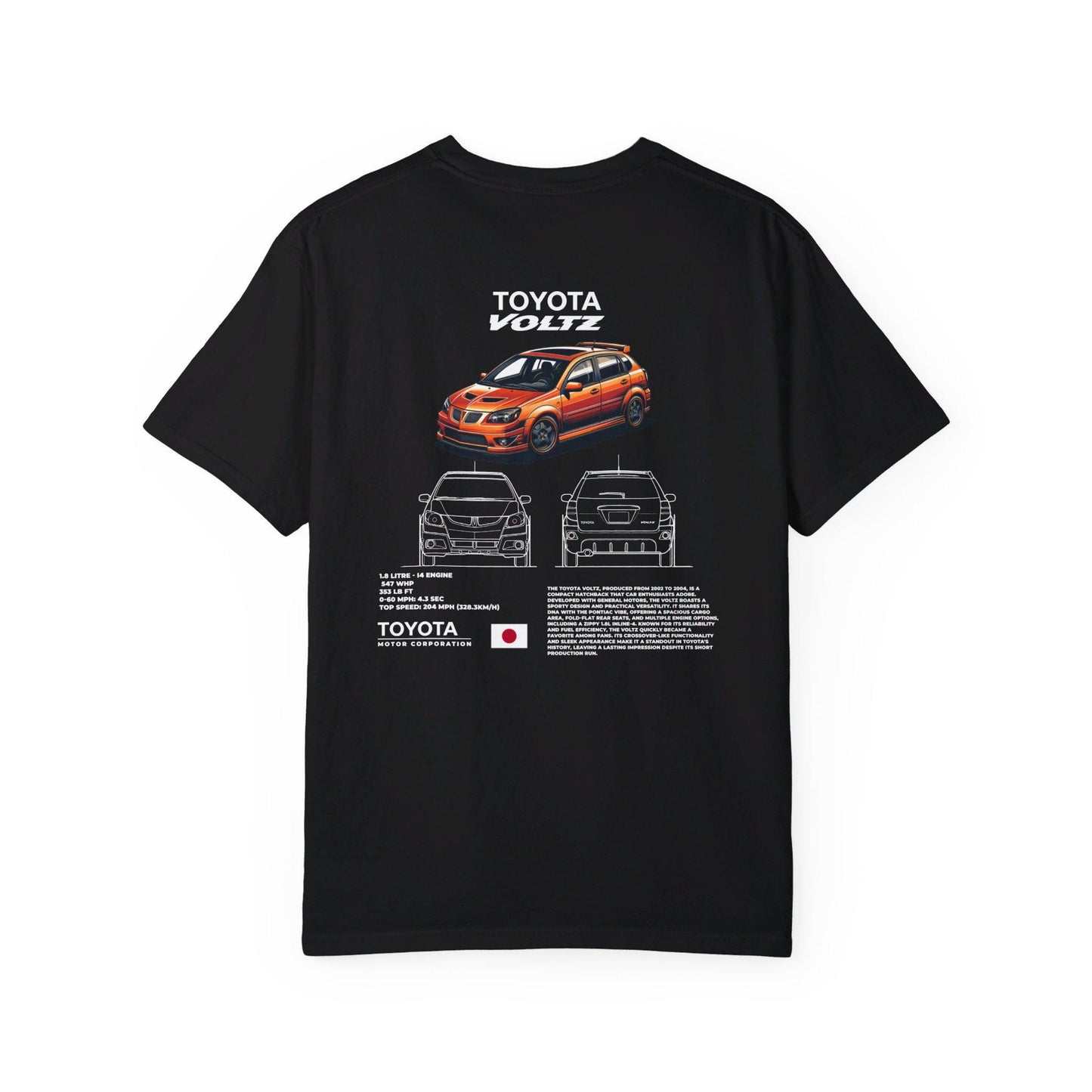 Toyota Voltz Spec Tee - Boosted Gear Co, JDM Hatchback Shirt, Cool Unisex Tee, Casual Car Top, Unique Graphic Automotive Apparel