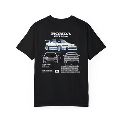 Honda CRX Si Spec Tee - Boosted Gear Co, JDM Classic Shirt, Cool Unisex Tee, Casual Car Top, Unique Graphic Sport Compact Apparel