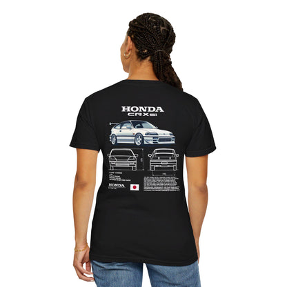 Honda CRX Si Spec Tee - Boosted Gear Co, JDM Classic Shirt, Cool Unisex Tee, Casual Car Top, Unique Graphic Sport Compact Apparel