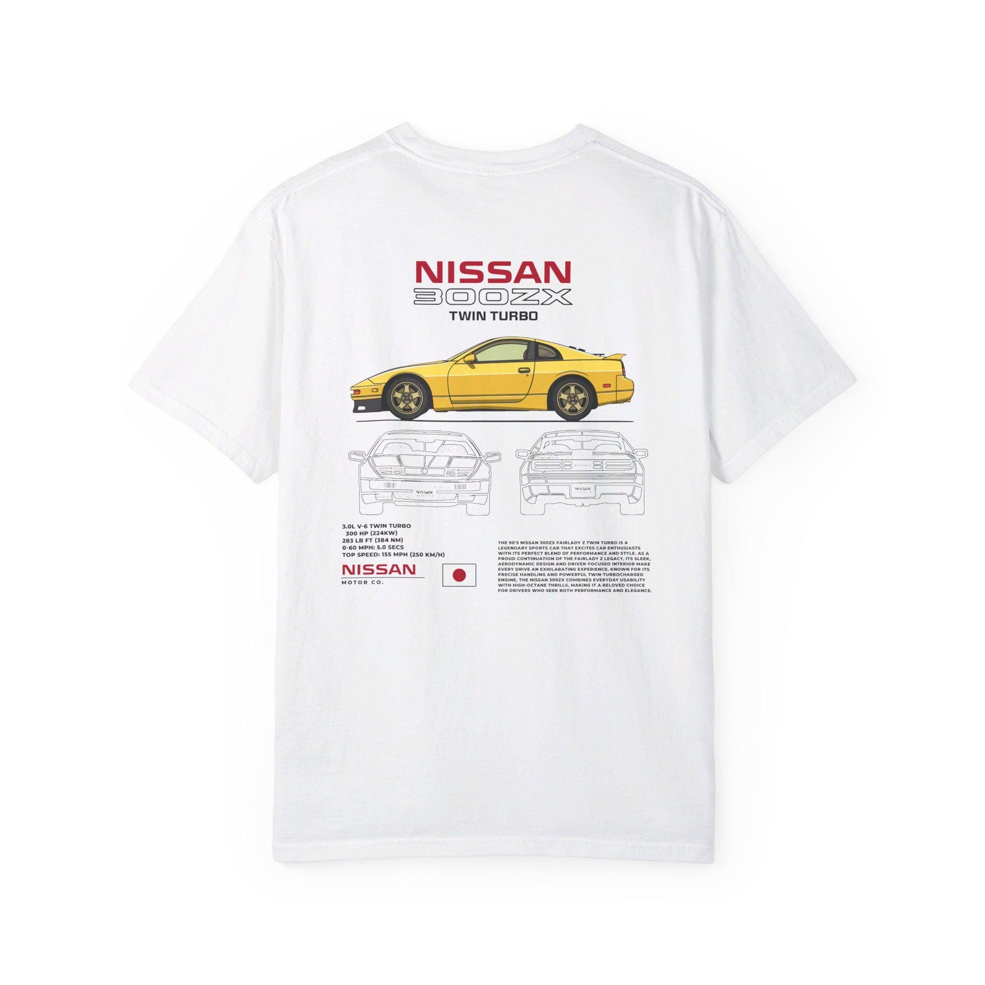 Nissan 300ZX Twin Turbo Shirt - Fairlady Z - JDM Icon Tee, Cool Unisex Top, Casual Car Shirt, Unique Graphic Sports Car Apparel