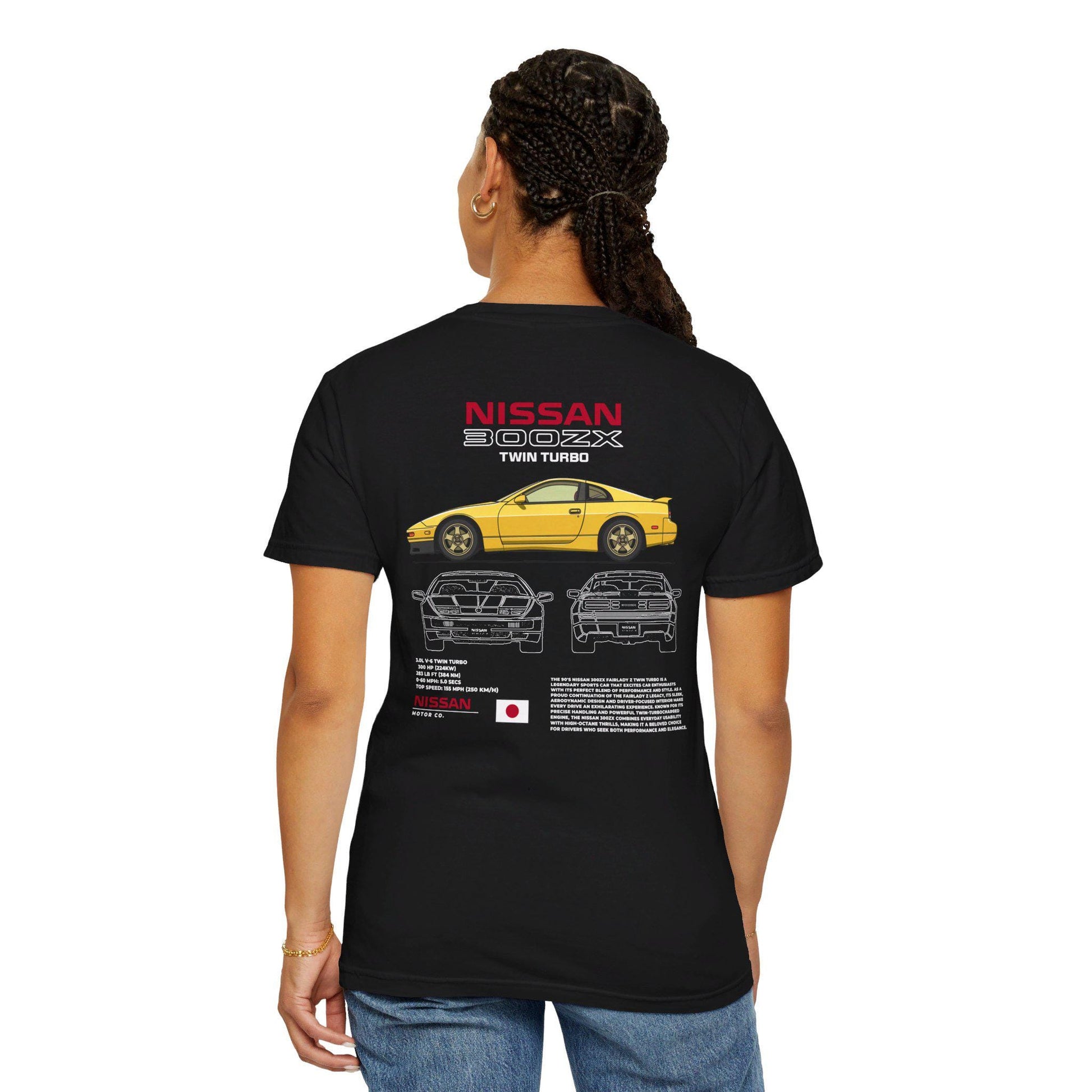 Nissan 300ZX Twin Turbo Shirt - Fairlady Z - JDM Icon Tee, Cool Unisex Top, Casual Car Shirt, Unique Graphic Sports Car Apparel